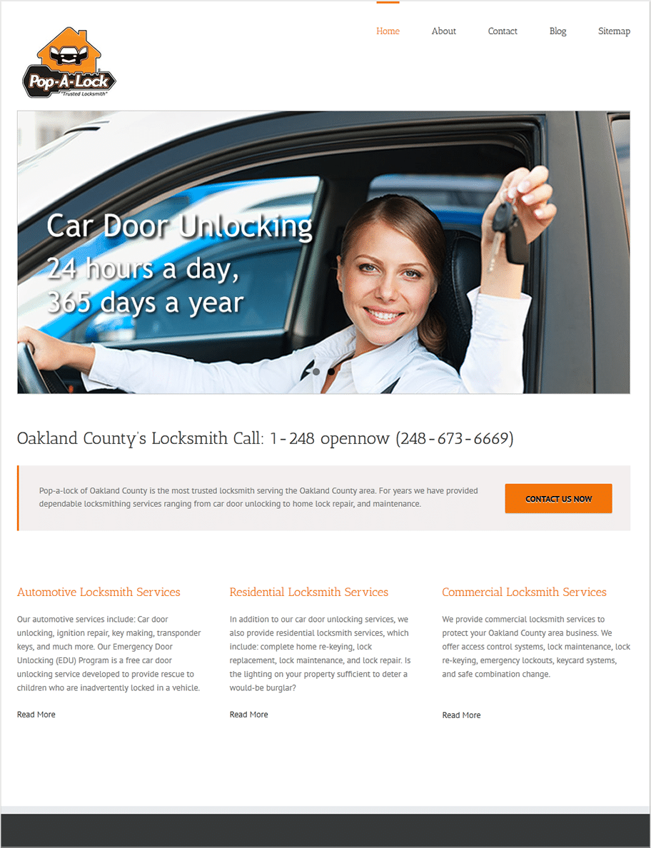 Web Design and SEO - Pop a Lock
