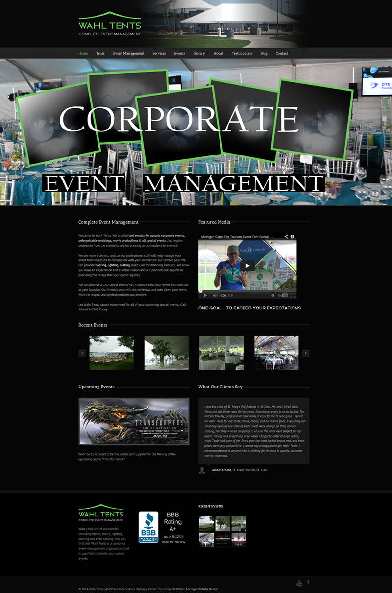 Wahl Tent Rental Event Management