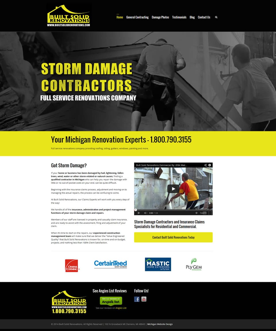 Built Solid Renovations - Storm Damage Contractor