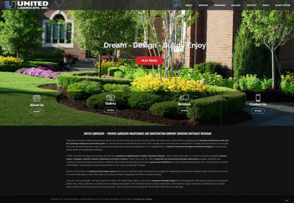 United Lawnscape site Design Examples